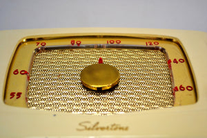Ivory Cream Silvertone 1951 Model 6 AM Tube Bakelite Radio Plays Like A Champ! - [product_type} - Silvertone - Retro Radio Farm