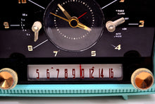 Load image into Gallery viewer, SOLD! - Oct 3, 2019 - Ocean Turquoise 1956 General Electric Model 914-D Tube AM Clock Radio Real Looker! - [product_type} - General Electric - Retro Radio Farm