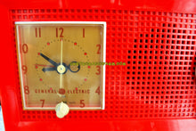 Charger l&#39;image dans la galerie, SOLD! - Dec 9, 2017 - RED HOT RED Mid Century Retro Vintage 1954 General Electric Model 556 AM Tube Radio Gorgeous! - [product_type} - General Electric - Retro Radio Farm