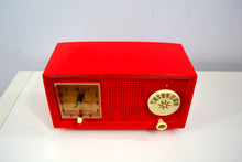 画像をギャラリービューアに読み込む, SOLD! - Oct 25, 2018 - RED HOT RED Antique Retro Vintage 1954 General Electric Model 556 AM Tube Radio Gorgeous! - [product_type} - General Electric - Retro Radio Farm