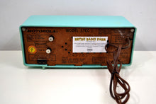 Charger l&#39;image dans la galerie, Aqua Mid Century 1956 Motorola Model 56CD Tube AM Clock Radio Sounds Great! Looks Great! - [product_type} - Motorola - Retro Radio Farm
