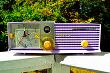 Load image into Gallery viewer, SOLD! - Dec 19, 2019 - HYACINTH Bi-level Retro Jetsons 1957 Motorola 5C27V-1 Tube AM Clock Radio Stunning and Near Mint! - [product_type} - Motorola - Retro Radio Farm