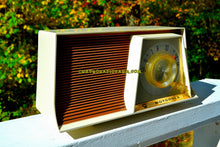 Charger l&#39;image dans la galerie, SOLD! - Jan. 10, 2018 - TAN and White Mid Century Retro 1962 Motorola A17W29 Tube AM Radio Cool Model Rare Color! - [product_type} - Motorola - Retro Radio Farm