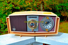 Load image into Gallery viewer, SOLD! - Oct 27, 2017 - TWILIGHT SPARKLE Purple And Pink Mid Century Retro 1963 Motorola Model C4P-143 Tube AM Clock Radio Rare Colors! - [product_type} - Motorola - Retro Radio Farm