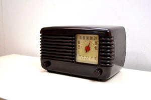 SOLD! - Oct. 30, 2019 - Art Deco Brown Bakelite Vintage 1946 Philco Transitone 46-200 AM Radio Popular Design Back In Its Day and Today! - [product_type} - Philco - Retro Radio Farm