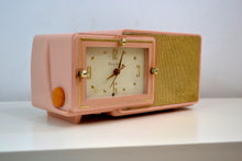 Load image into Gallery viewer, SOLD! - Mar 10, 2019 - Pink Gold 1959 Bulova Model 100 Tube AM Antique Clock Radio - [product_type} - Bulova - Retro Radio Farm