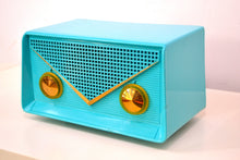 画像をギャラリービューアに読み込む, SOLD! - Oct. 22, 2018 - Turquoise 1959 Olympic Model 550-551 Tube AM Antique Radio - [product_type} - Olympic - Retro Radio Farm