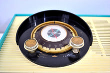 Charger l&#39;image dans la galerie, SOLD! - Oct 29, 2019 - Aqua and White Sputnik Era Vintage 1957 General Electric Model 862 AM Radio Blast-Off to Beauty! - [product_type} - General Electric - Retro Radio Farm