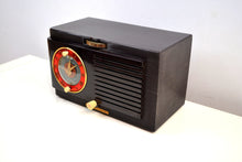 Load image into Gallery viewer, SOLD! - Nov 7, 2019 - Rich Sumptuous 1952 General Electric Model 60 AM Brown Bakelite Tube Clock Radio A Class Act! - [product_type} - General Electric - Retro Radio Farm