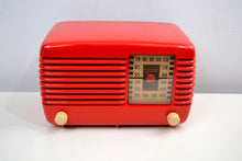 Load image into Gallery viewer, SOLD! - Oct 24, 2019 - Stunning Apple Red Bakelite Vintage 1946 Philco Transitone 48-200 AM Radio Popular Design Back In Its Day and Today! - [product_type} - Philco - Retro Radio Farm