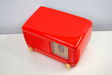 Load image into Gallery viewer, SOLD! - Oct 24, 2019 - Stunning Apple Red Bakelite Vintage 1946 Philco Transitone 48-200 AM Radio Popular Design Back In Its Day and Today! - [product_type} - Philco - Retro Radio Farm