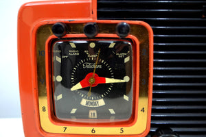 SOLD! - Oct 29, 2019 - Marzano Red Orange 1953 Zenith Model L622F AM Vintage Tube Radio Gorgeous Looking and Sounding! - [product_type} - Zenith - Retro Radio Farm