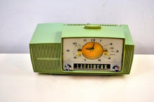 Load image into Gallery viewer, SOLD! - Nov. 1, 2019 - Sage Green 1958 General Electric Model C-416B Tube AM Clock Radio Hard to Find Nice Color! - [product_type} - General Electric - Retro Radio Farm