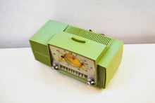 Load image into Gallery viewer, SOLD! - Nov. 1, 2019 - Sage Green 1958 General Electric Model C-416B Tube AM Clock Radio Hard to Find Nice Color! - [product_type} - General Electric - Retro Radio Farm