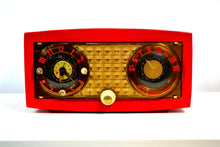 Load image into Gallery viewer, SOLD! - Oct 30, 2018 - Lantern Red 1954 Truetone D2419-A Tube AM Clock Radio - [product_type} - Truetone - Retro Radio Farm