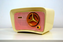 Load image into Gallery viewer, SOLD! - Nov 1, 2018 - Retro Classic Pink and White 1959 Travler Model T-204 AM Tube Radio - [product_type} - Travler - Retro Radio Farm