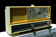 Load image into Gallery viewer, SOLD! - June 26, 2016 - PASTEL YELLOW Mid Century Retro 1964 Silvertone Model 4044 AM Clock Radio Totally Restored! - [product_type} - Silvertone - Retro Radio Farm