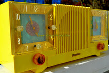 画像をギャラリービューアに読み込む, SOLD! - Nov 16, 2017 - SUNRISE YELLOW Mid Century 1952 Firestone Model 4-A-127 Tube AM Radio Cool Model Rare Color! - [product_type} - Firestone - Retro Radio Farm