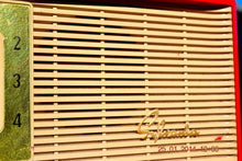 Charger l&#39;image dans la galerie, SOLD! - Feb 3, 2014 - CARDINAL RED Retro Space Age Sylvania R5485 Tube AM Clock Alarm Radio WORKS! - [product_type} - Admiral - Retro Radio Farm