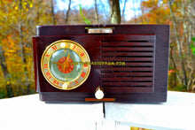 Load image into Gallery viewer, SOLD! - Nov. 19, 2017 - BLUETOOTH MP3 READY - Brown Swirly Mid Century Vintage 1952 General Electric Model 60 AM Brown Bakelite Tube Clock Radio Works and Looks Great! - [product_type} - General Electric - Retro Radio Farm