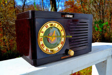 Load image into Gallery viewer, SOLD! - Nov. 19, 2017 - BLUETOOTH MP3 READY - Brown Swirly Mid Century Vintage 1952 General Electric Model 60 AM Brown Bakelite Tube Clock Radio Works and Looks Great! - [product_type} - General Electric - Retro Radio Farm