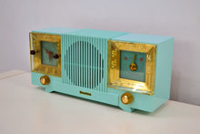 Load image into Gallery viewer, Celeste Blue Mid Century 1952 Firestone Model 4-A-127 Vintage AM Radio Absolutely Stunning! - [product_type} - Firestone - Retro Radio Farm