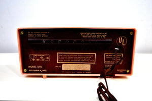 SOLD! - Aug 16, 2019 - Powder Pink 1957 Motorola 57R Tube AM Antique Radio Real Cutie! - [product_type} - Motorola - Retro Radio Farm