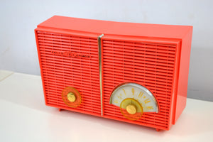 SOLD! - Apr 6, 2019 - Vintage 1958 Philco G826-124 AM Tube Radio in 'Flame'