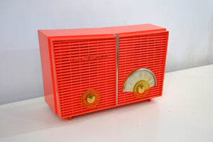 SOLD! - Apr 6, 2019 - Vintage 1958 Philco G826-124 AM Tube Radio in 'Flame' - [product_type} - Philco - Retro Radio Farm