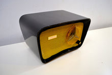 Load image into Gallery viewer, Black and Yellow 1959 Travler Model T-204 AM Tube Radio Cute As A Button! - [product_type} - Travler - Retro Radio Farm