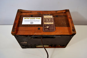 SOLD! - Dec 1, 2019 - Flying Wedge Post War Vintage 1949 Philco Transitone Model 49-506 AM Radio Sounds Great Hardwood Cabinet! - [product_type} - Philco - Retro Radio Farm