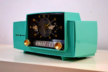 Charger l&#39;image dans la galerie, SOLD! - Nov 26, 2018 - True Turquoise 1957 General Electric Model 912D Tube AM Clock Radio - [product_type} - General Electric - Retro Radio Farm
