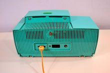 Charger l&#39;image dans la galerie, SOLD! - Nov 26, 2018 - True Turquoise 1957 General Electric Model 912D Tube AM Clock Radio - [product_type} - General Electric - Retro Radio Farm