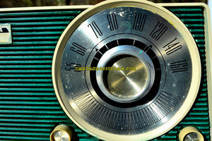 SOLD! - Dec 9, 2017 - HUNTER GREEN Mid Century Vintage 1962 Motorola Model A24N AM Tube Radio Sounds Great! - [product_type} - Motorola - Retro Radio Farm