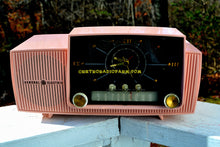 Load image into Gallery viewer, SOLD! - Jan. 5, 2018 - ROSE PINK Mid Century Jetsons 1959 General Electric Model 915 Tube AM Clock Radio Totally Restored! - [product_type} - General Electric - Retro Radio Farm