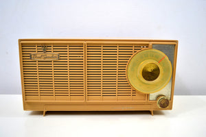 SOLD! - Jan 17, 2020 - Butterscotch Blonde Dual Speaker 1960 General Electric Model T-141A Tube Radio Don't Judge A Book By Its Cover! - [product_type} - General Electric - Retro Radio Farm