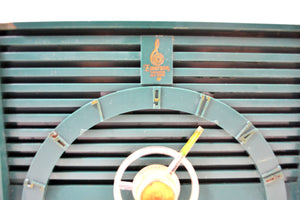 Neptune Green Mid Century 1955 Emerson Model 811B AM Vacuum Tube Radio Little Screamer! - [product_type} - Emerson - Retro Radio Farm