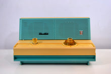 Charger l&#39;image dans la galerie, SOLD! - Nov. 25, 2018 - Mermaid Turquoise Vintage 1960 Sylvania Model 5C12 AM Radio - [product_type} - Sylvania - Retro Radio Farm