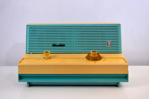 SOLD! - Nov. 25, 2018 - Mermaid Turquoise Vintage 1960 Sylvania Model 5C12 AM Radio - [product_type} - Sylvania - Retro Radio Farm