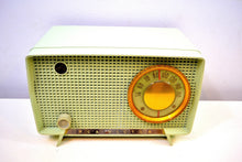 Load image into Gallery viewer, SOLD! - Nov. 21, 2019 - Julep Green Mid Century Retro Vintage 1956 RCA Victor Model 6-X-7 AM Tube Radio Excellent Condition! - [product_type} - RCA Victor - Retro Radio Farm