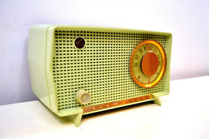 SOLD! - Nov. 21, 2019 - Julep Green Mid Century Retro Vintage 1956 RCA Victor Model 6-X-7 AM Tube Radio Excellent Condition! - [product_type} - RCA Victor - Retro Radio Farm
