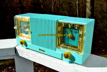 Load image into Gallery viewer, SOLD! - May 4, 2018 - CELESTE BLUE Mid Century 1952 Firestone Model 4-A-127 Tube AM Radio Cool Model Rare Color! - [product_type} - Firestone - Retro Radio Farm