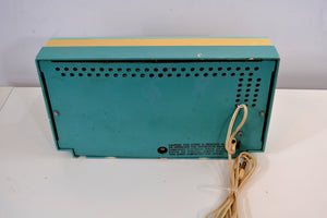SOLD! - Nov. 25, 2018 - Mermaid Turquoise Vintage 1960 Sylvania Model 5C12 AM Radio - [product_type} - Sylvania - Retro Radio Farm