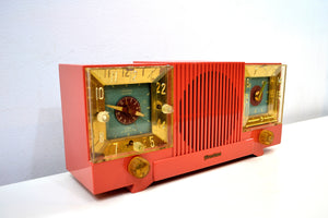 Salmon Pink 1952 Firestone Model 4-A-127 Vintage AM Radio Fantastic Catch! - [product_type} - Firestone - Retro Radio Farm