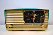 Load image into Gallery viewer, SOLD! - Dec 27, 2019 - Turquoise and White 1959 RCA Victor 9-C-7LE Tube AM Clock Radio Works Great! - [product_type} - RCA Victor - Retro Radio Farm