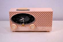 Load image into Gallery viewer, SOLD! - July 16, 2019 - Pink Lace 1959 Admiral Y3354 Antique Tube AM Clock Radio - [product_type} - Admiral - Retro Radio Farm