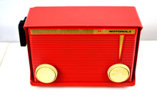 Load image into Gallery viewer, SOLD! - March 13, 2019 - Bluetooth MP3 Ready - Apple Red 1959 Motorola Model A1R-15 Tube AM Radio - [product_type} - Motorola - Retro Radio Farm
