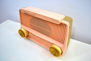 Cotillion Pink and Gold 1959 Motorola Model 5T13P Vacuum Tube AM Radio Sounds and Looks Heavenly! - [product_type} - Motorola - Retro Radio Farm