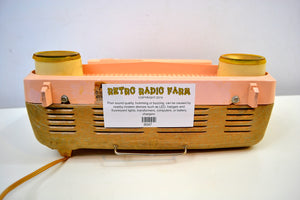 Cotillion Pink and Gold 1959 Motorola Model 5T13P Vacuum Tube AM Radio Sounds and Looks Heavenly! - [product_type} - Motorola - Retro Radio Farm