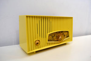 SOLD! - Jan. 8, 2020 - Limoncello Yellow Mid Century 1961 Philco Model K822-124 Tube AM Radio Cool Color! - [product_type} - Philco - Retro Radio Farm